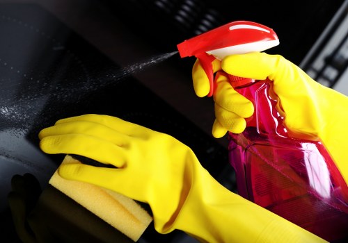 Careful home cleaning in Kensington townhouse interior