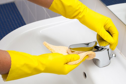 Professional office cleaners in Kensington caring for hygiene in a meeting room